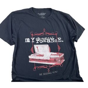My Chemical Romance T-Shirt‎ Coffin Casket Graphic TeeBe Seeing You Adult Sz XL